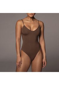 Intica - Body na ramiączkach z elastycznego materiału Robert. Kolor: czarny. Materiał: materiał. Wzór: gładki #3