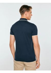 Big-Star - koszulka męska polo granatowa seller 403. Okazja: na co dzień. Typ kołnierza: polo. Kolor: niebieski. Materiał: bawełna, dzianina. Wzór: haft. Styl: casual, klasyczny #5