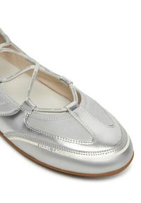Karl Lagerfeld - KARL LAGERFELD Baleriny Altia KL66111 Srebrny. Kolor: srebrny. Materiał: skóra #4