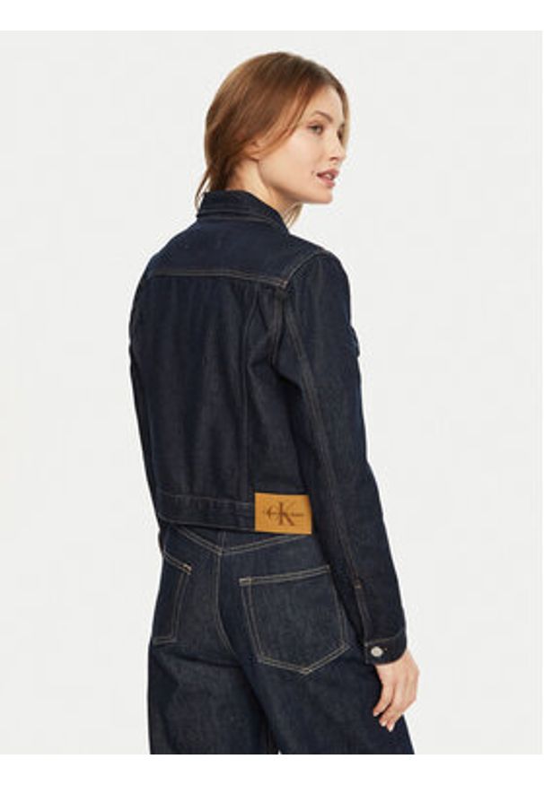Calvin Klein Jeans Kurtka jeansowa 90's J20J225066 Granatowy Regular Fit. Kolor: niebieski. Materiał: bawełna