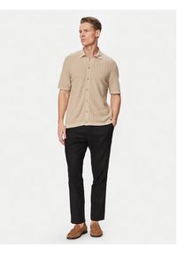 BOSS Chinosy Sanderson-L-3 50559595 Czarny Regular Fit. Kolor: czarny. Materiał: len #5