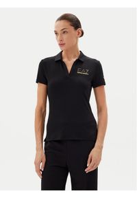 EA7 Emporio Armani Polo 7W000266 AF12500 UC001 Czarny Regular Fit. Typ kołnierza: polo. Kolor: czarny. Materiał: bawełna