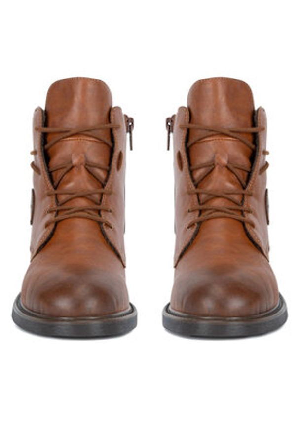 Rieker Trzewiki 71440-25 Brązowy. Kolor: brązowy. Materiał: materiał