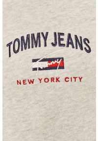 Tommy Jeans - Bluza. Okazja: na co dzień. Kolor: szary. Materiał: bawełna. Wzór: aplikacja. Styl: casual #3