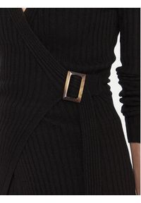 Kontatto Kardigan 3M0954C Czarny Slim Fit. Kolor: czarny. Materiał: syntetyk, wiskoza #4