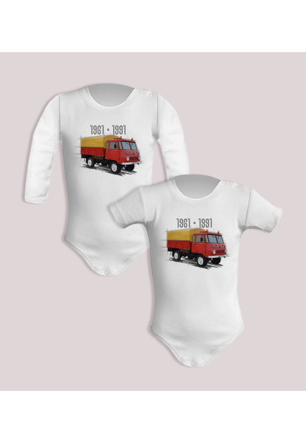 nikiniki - Robur — body (Rozmiar: 9M; Długość rękawa: krótki; Rodzaj nadruku: Robur). Materiał: bawełna. Wzór: nadruk