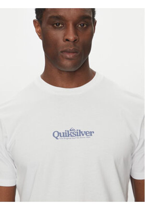 Quiksilver T-Shirt EQYZT08062 Biały Regular Fit. Kolor: biały. Materiał: bawełna