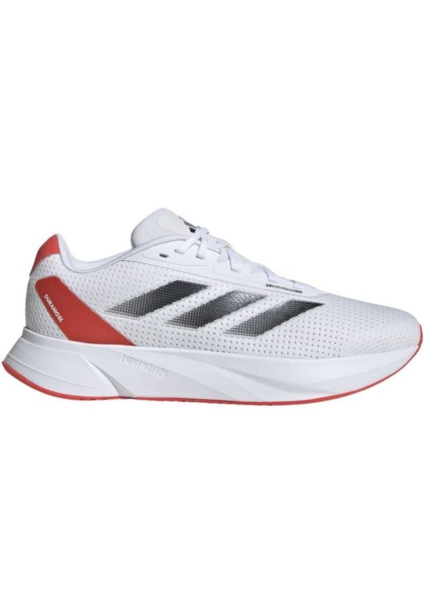 Adidas - Buty do biegania adidas Duramo Sl M IE7968 białe. Kolor: biały. Materiał: materiał. Szerokość cholewki: normalna