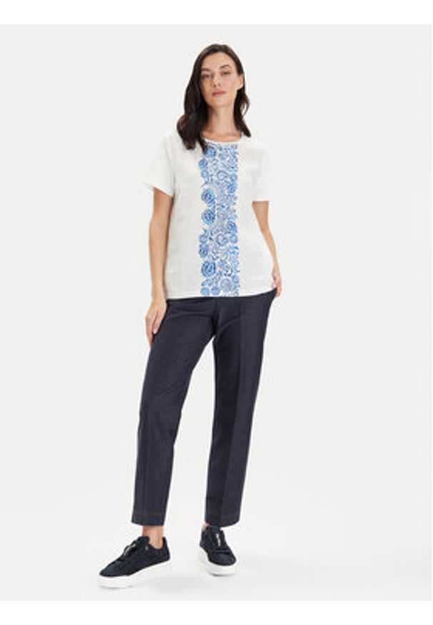 Weekend Max Mara Spodnie materiałowe Ballata 2416781108 Granatowy Regular Fit. Kolor: niebieski. Materiał: bawełna, syntetyk