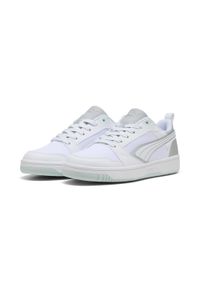 Puma - Sneakersy unisex Rebound v6 Low Aqua Metallics PUMA. Kolor: niebieski, szary, biały, wielokolorowy. Sport: koszykówka