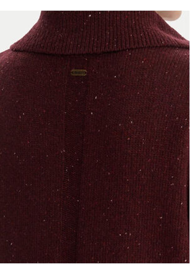Barbour Sweter LKN1579RE88 Bordowy Regular Fit. Kolor: czerwony. Materiał: syntetyk