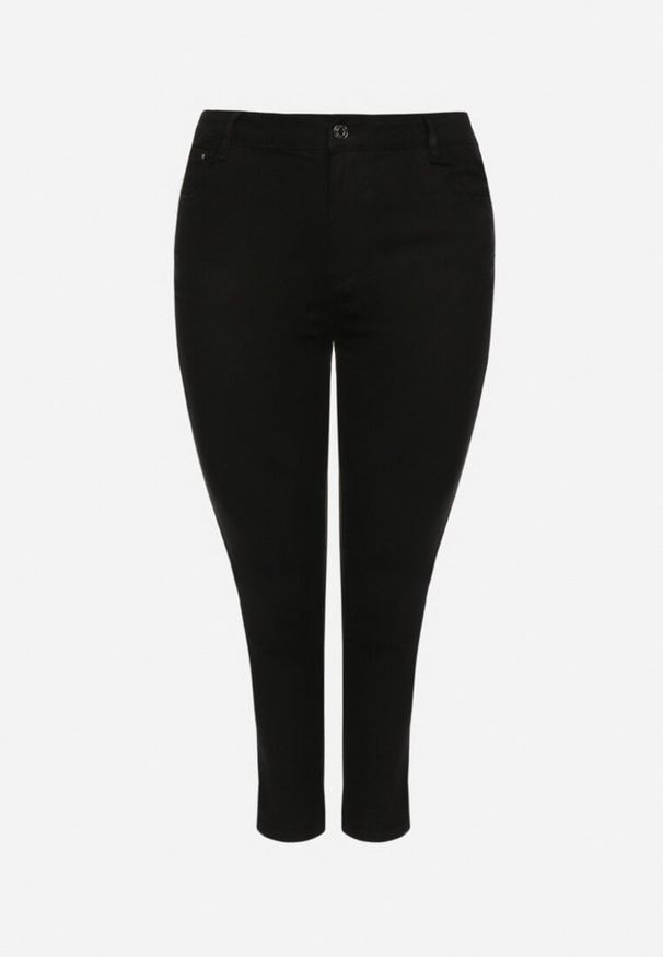 Born2be - Czarne Jeansy o Dopasowanym Kroju z Efektem Push-Up Hanarise. Okazja: na co dzień. Kolor: czarny. Styl: elegancki, casual, klasyczny