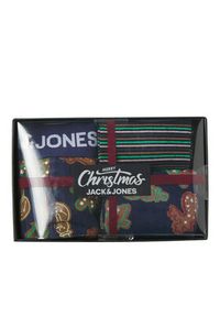 Jack & Jones Komplet bokserki i skarpety Gingerbread Giftbox 12285133 Kolorowy. Materiał: bawełna. Wzór: kolorowy
