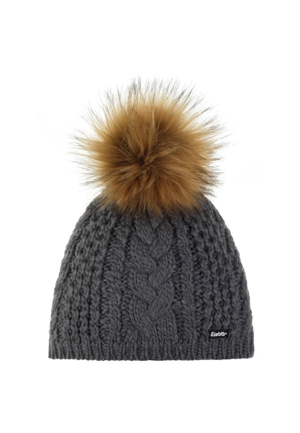 Eisbar - Czapka damska Afra Lux. Kolor: szary. Materiał: wełna, poliester. Styl: sportowy