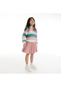 Reserved - Sweter w kolorowe paski - Kremowy. Kolor: kremowy. Wzór: paski, kolorowy