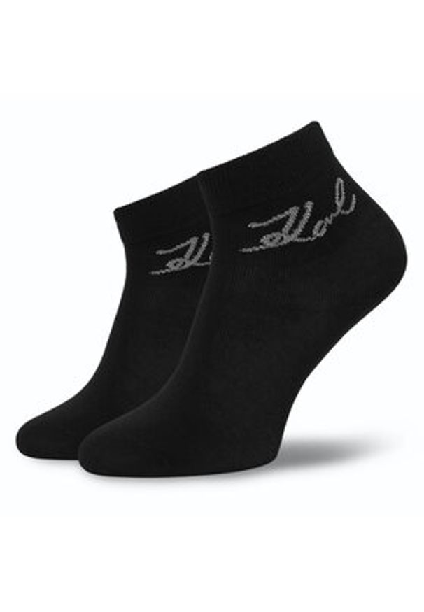 Karl Lagerfeld - KARL LAGERFELD Skarpety długie A4W47032 Czarny. Kolor: czarny. Materiał: bawełna