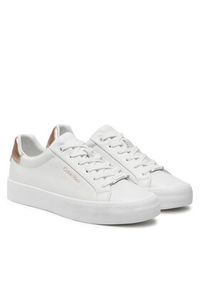 Calvin Klein Sneakersy Vulc Lace Up Saff Fox W/Met Bt HW0HW02104 Biały. Kolor: biały. Materiał: skóra #5