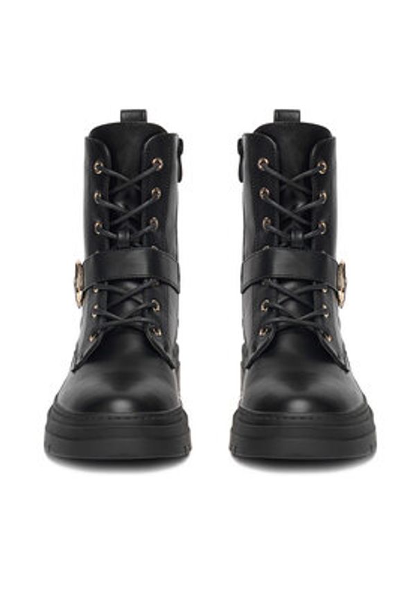 DeeZee Trzewiki HX21025-26 Czarny. Kolor: czarny. Materiał: materiał