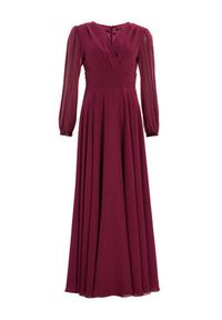 Swing Sukienka wieczorowa 5AI17100 Bordowy Regular Fit. Kolor: czerwony. Materiał: syntetyk. Styl: wizytowy #5