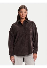 Vero Moda Koszula Sanne 10317194 Brązowy Oversize. Kolor: brązowy. Materiał: syntetyk