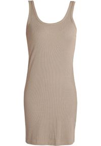 WE THE PEOPLE - Sukienka Midi Romina Beige - Elegancja z Miękkiej Bawełny. Kolor: beżowy. Materiał: bawełna. Typ sukienki: sportowe. Styl: sportowy, elegancki. Długość: midi