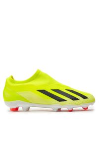 Adidas - adidas Buty X Crazyfast League Laceless Firm Ground Boots IF0689 Żółty. Kolor: żółty. Materiał: mesh, materiał