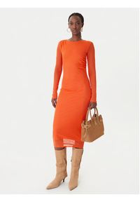 Patrizia Pepe Sukienka koktajlowa 8A1604/J376-R877 Pomarańczowy Regular Fit. Kolor: pomarańczowy. Materiał: syntetyk. Styl: wizytowy #5