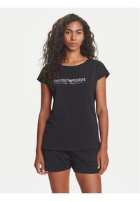 Emporio Armani Underwear Piżama EW000495 AF10881 UC001 Czarny Regular Fit. Kolor: czarny. Materiał: bawełna