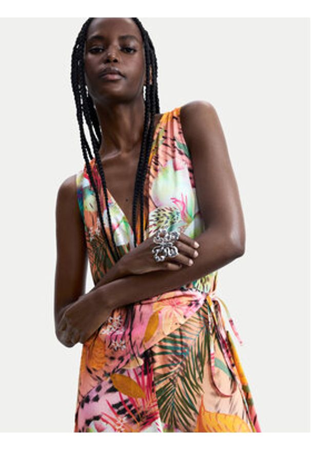 Desigual Kombinezon Swim Nasau 26SWPW53 Kolorowy Regular Fit. Materiał: wiskoza. Wzór: kolorowy