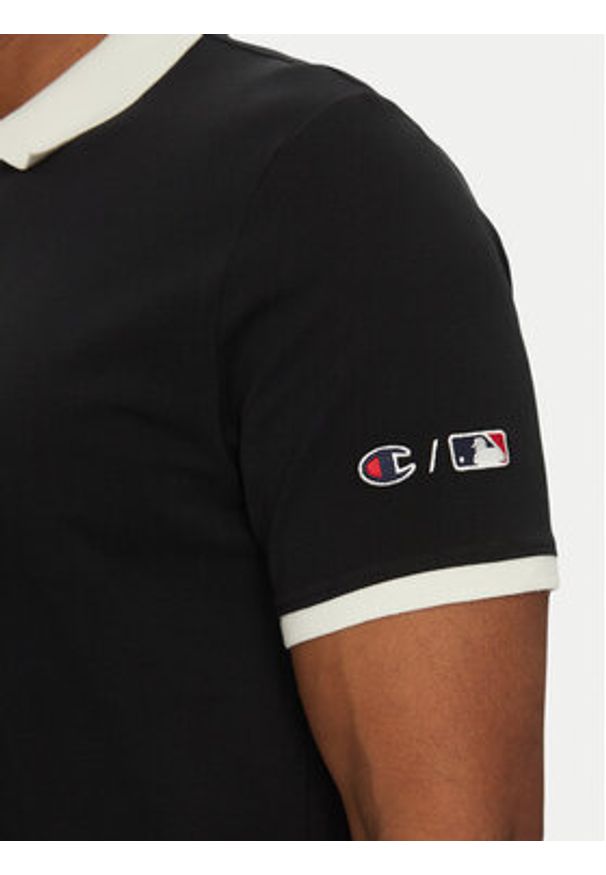 Champion Polo 221044 Czarny Regular Fit. Typ kołnierza: polo. Kolor: czarny. Materiał: bawełna