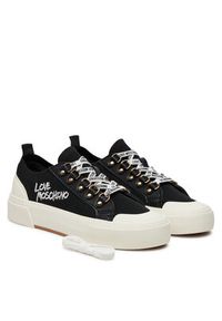 Love Moschino - LOVE MOSCHINO Sneakersy JA15022G1LIYG000 Czarny. Kolor: czarny. Materiał: materiał #6