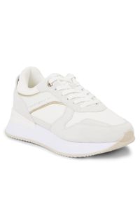 TOMMY HILFIGER - Sneakersy Tommy Hilfiger Elevated Feminine Runner FW0FW07594 Ancient White YBH. Kolor: biały #1