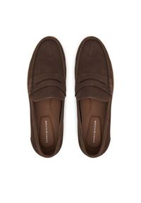 TOMMY HILFIGER - Tommy Hilfiger Mokasyny Nubuck P Loafer FM0FM05350 Brązowy. Kolor: brązowy. Materiał: nubuk, skóra #5