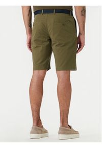TOMMY HILFIGER - Tommy Hilfiger Szorty materiałowe Denton MW0MW42349 Khaki Slim Fit. Kolor: brązowy. Materiał: bawełna #9