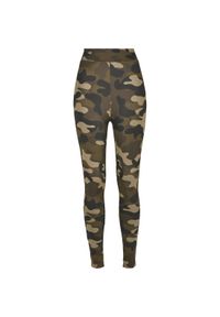 Urban Classics - Damskie legginsy Urban Classic camo waist. Kolor: wielokolorowy, brązowy, zielony #1