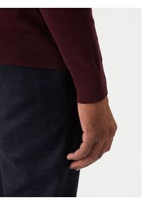 TOMMY HILFIGER - Tommy Hilfiger Sweter Essential MW0MW37331 Bordowy Regular Fit. Kolor: czerwony. Materiał: bawełna #3