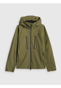 4f - 4F Kurtka trekkingowa membrana 20000 męska - khaki XL. Kolor: oliwkowy, brązowy, wielokolorowy. Materiał: tkanina, materiał. Długość: długie #1