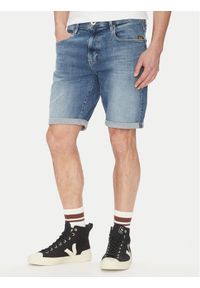 G-Star RAW - G-Star Raw Szorty jeansowe 3301 D10481 D634 H096 Niebieski Slim Fit. Kolor: niebieski. Materiał: bawełna