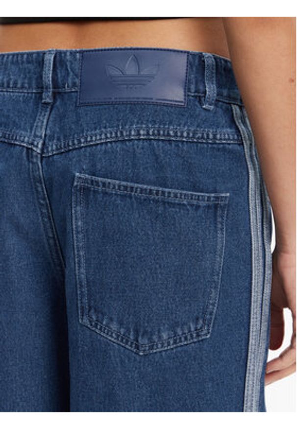 Adidas - adidas Jeansy adicolor Denim 3-Stripes JD2574 Niebieski Wide Leg. Kolor: niebieski