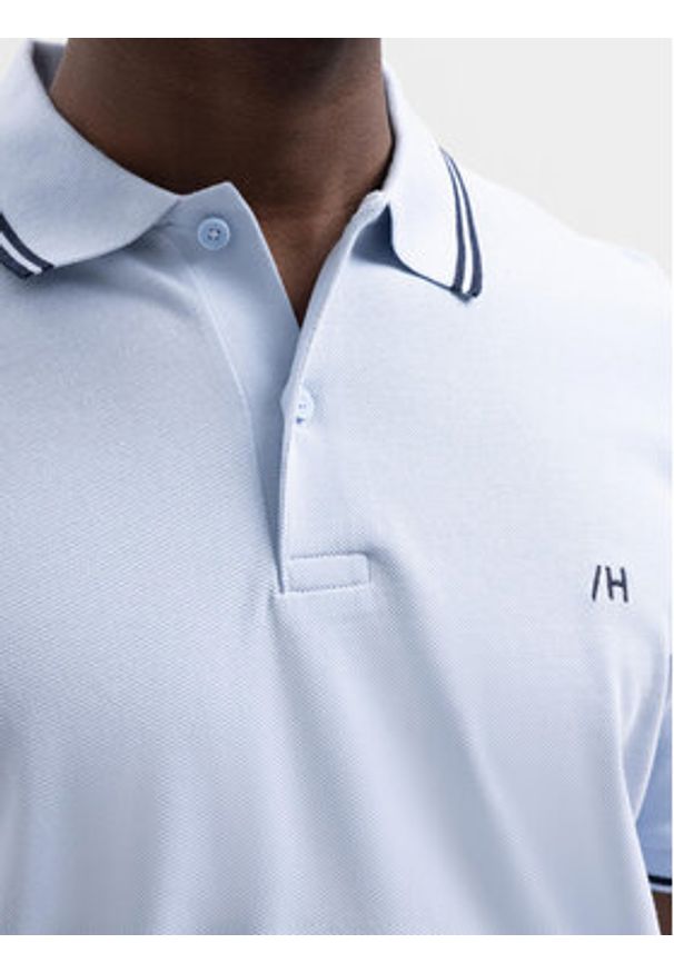 Selected Homme Polo 16087840 Błękitny Regular Fit. Typ kołnierza: polo. Kolor: niebieski. Materiał: bawełna