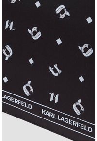 Karl Lagerfeld - KARL LAGERFELD Czarna logowana damska parasolka Ikon Aop. Kolor: czarny. Materiał: materiał #5