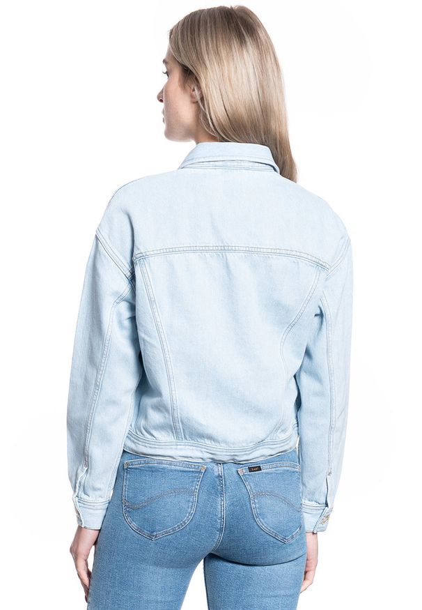 Lee - DAMSKA KURTKA JEANSOWA LEE RIDER DRAWSTRING JKT RELAXED L54LGGQB 112112791. Materiał: jeans