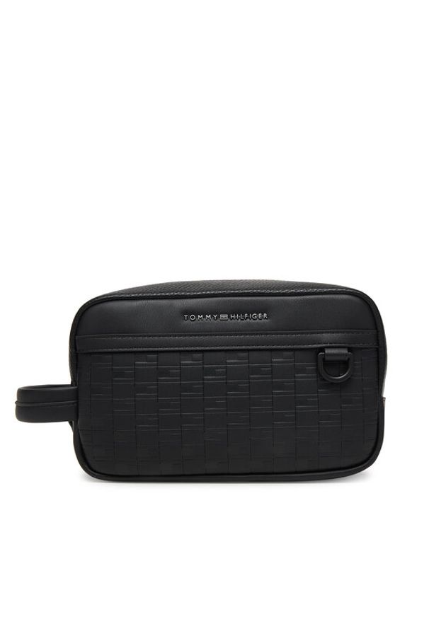 TOMMY HILFIGER - Tommy Hilfiger Kosmetyczka Th Modern Washbag AM0AM13947 Czarny. Kolor: czarny. Materiał: skóra