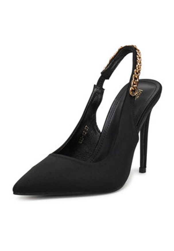 DeeZee Szpilki Q03-12 Czarny. Kolor: czarny. Materiał: materiał. Obcas: na szpilce