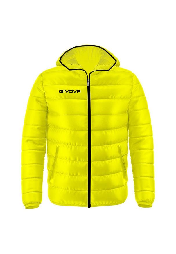 Givova Olanda kurtka sportowa unisex M. Typ kołnierza: kaptur. Kolor: żółty. Materiał: puch. Sezon: jesień, wiosna. Styl: sportowy