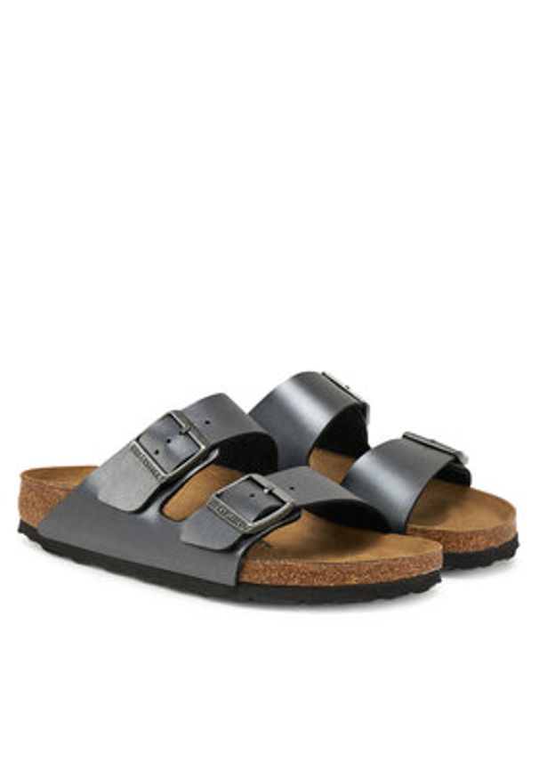 Birkenstock Klapki Arizona 1029224 Szary. Kolor: szary. Materiał: skóra