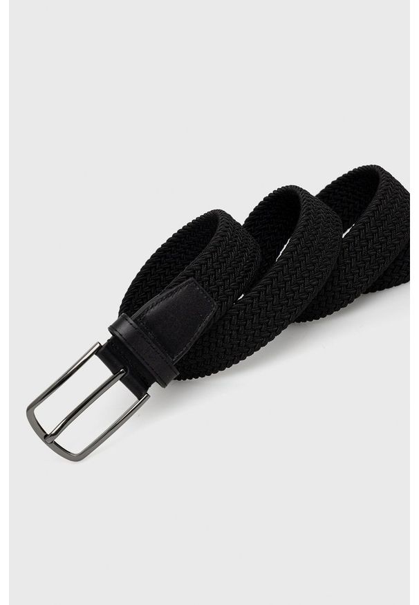 Lyle & Scott pasek męski kolor czarny. Kolor: czarny
