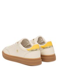 TOMMY HILFIGER - Tommy Hilfiger Sneakersy CHIC SNEAKER ELEVATED FW0FW09400 Beżowy. Kolor: beżowy. Materiał: skóra #4