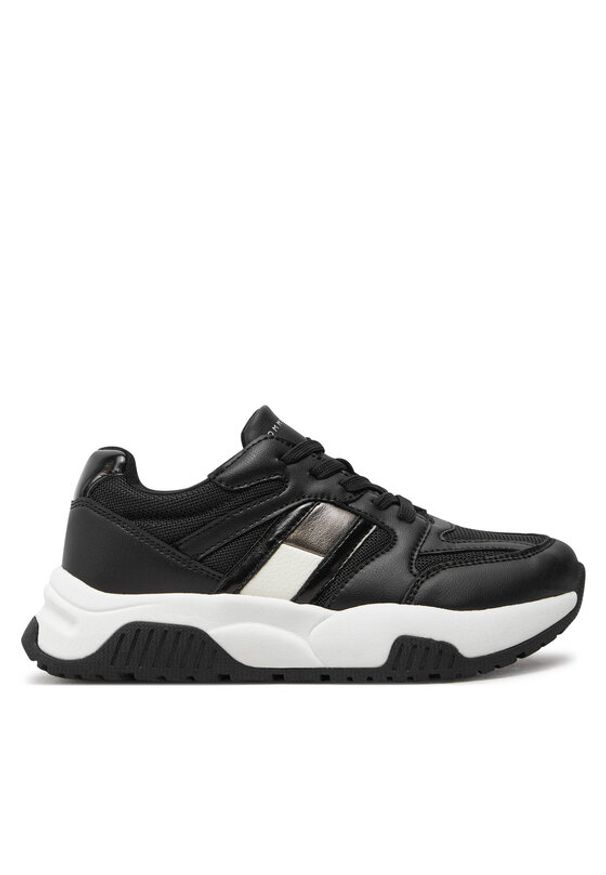 TOMMY HILFIGER - Tommy Hilfiger Sneakersy T3A9-33550-1697X399 S Czarny. Kolor: czarny. Materiał: materiał