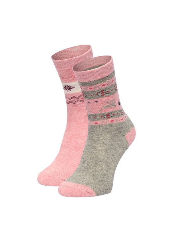 Gino Rossi - GINO ROSSI Skarpety długie CEO_BR_GR_001_W_AW25 (2 PACK) Różowy. Kolor: różowy. Materiał: poliester